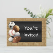 スポーツオールスター、バスケットボール/サッカー/フットボール 招待状 (スタンド正面)