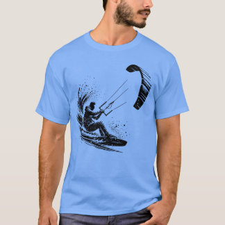 スポーツカイトサーファー 水しぶきとカイト 少年フレンズ Tシャツ