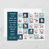 スポーツカウントダウンクリスマス シーズンポストカード (正面/裏面)
