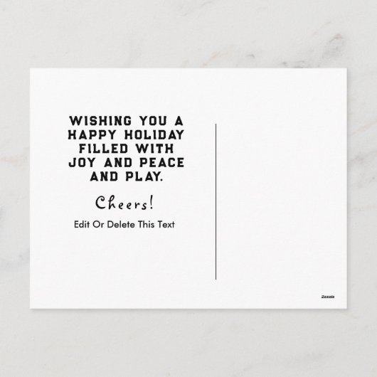 スポーツカウントダウンクリスマス シーズンポストカード (裏面)