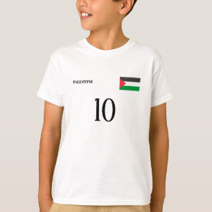 スポーツカスタマイズ名旗番号パレスチナ Tシャツ