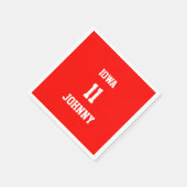 スポーツカスタムキャンディアップルレッド紙ナプキンス スタンダードカクテルナプキン (角)