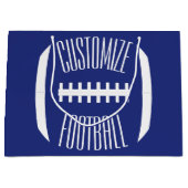 スポーツカスタムチーム名サッカー選手パーティー ラージペーパーバッグ (正面)