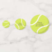 スポーツカスタムテニス誕生日パーティー コンフェッティ (正面)