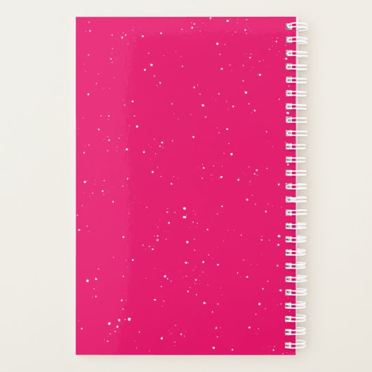 スポーツカッコいいタイプのピンクと白の家族 プランナー手帳 (裏面)