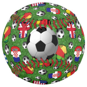 スポーツカラフルシャツとフットボール ソフトボール