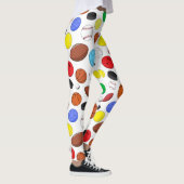 スポーツカラフルボールのランダムパターン レギンス (右)