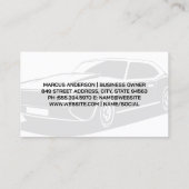 スポーツカーとタイヤ |整備士作業中 名刺 (裏面)