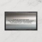 スポーツカーのオートロゴ |金属ブラシ 名刺 (裏面)