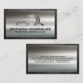 スポーツカーのオートロゴ |金属ブラシ 名刺 (正面/裏面)