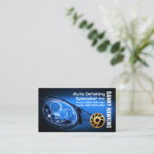 スポーツカーのヘッドライトの自動詳細 名刺 (スタンド正面)