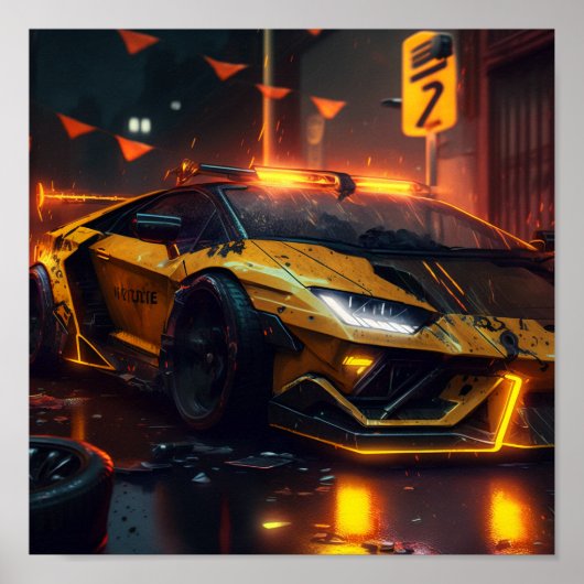 スポーツカーのポスター ポスター (正面)