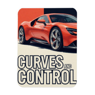 🧡 スポーツカーの曲線とコントロール マグネット