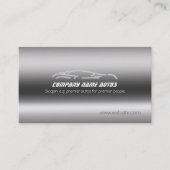 スポーツカーの販売と修理、ラインアートロゴ 名刺 (正面)