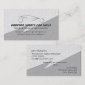 スポーツカーの販売 – 金フェイク属、銀のスポーツカー 名刺 (正面/裏面)