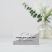 スポーツカーの販売 – 金フェイク属、銀のスポーツカー 名刺 (スタンド正面)