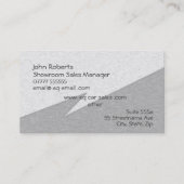 スポーツカーの販売 – 金フェイク属、銀のスポーツカー 名刺 (裏面)