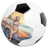 スポーツカーを持つ女の子 サッカーボール (3/4)
