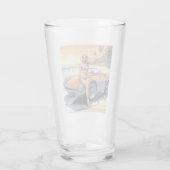 スポーツカーを持つ女の子 タンブラーグラス (裏面)