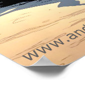 スポーツカーを持つ女の子 ポスター (角)