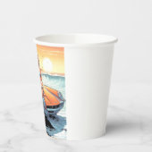 スポーツカーを持つ女の子 紙コップ (左)