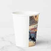 スポーツカーを持つ女の子 紙コップ (右)