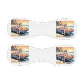 スポーツカーを持つ女の子 野球ボール (パネル)