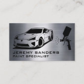 スポーツカーイラストレーション | 自動ス絵を描プレイ 名刺 (正面)