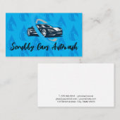 スポーツカーイラストレーション | 自動洗浄パターン 名刺 (正面/裏面)