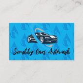 スポーツカーイラストレーション | 自動洗浄パターン 名刺 (正面)