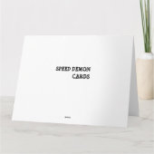 スポーツカーウィッシュおもしろいジャンボ誕生日カード カード (裏面)