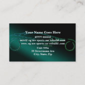 スポーツカーサルベージとリビルド、ラグジュアリー 名刺 (裏面)