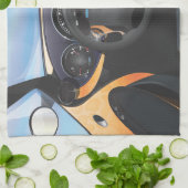 スポーツカーダッシュボード キッチンタオル (折り畳み)