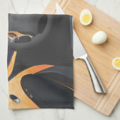 スポーツカーダッシュボード キッチンタオル (四つ折り)