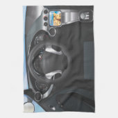 スポーツカーダッシュボード キッチンタオル (縦)