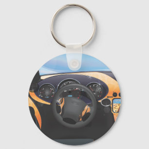 スポーツカーダッシュボード キーホルダー