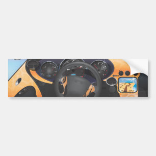 スポーツカーダッシュボード バンパーステッカー