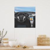 スポーツカーダッシュボード ポスター (キッチン)