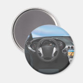 スポーツカーダッシュボード マグネット (正面/裏面)