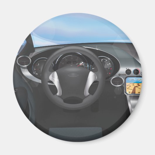 スポーツカーダッシュボード マグネット (正面)