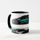 スポーツカーツートーンコーヒーマグ マグカップ (正面左)