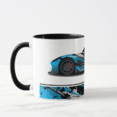 スポーツカーツートーンコーヒーマグ マグカップ (左)
