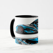 スポーツカーツートーンコーヒーマグ マグカップ (正面左)
