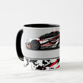 スポーツカーツートーンコーヒーマグ マグカップ (正面左)