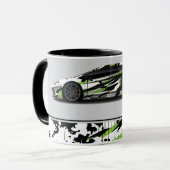 スポーツカーツートーンコーヒーマグ マグカップ (正面左)