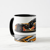 スポーツカーツートーンコーヒーマグ マグカップ (正面左)