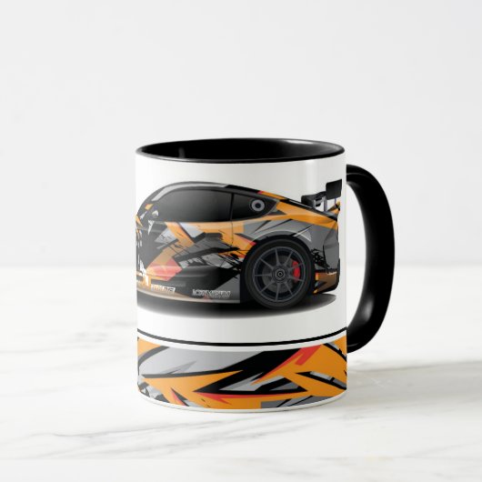 スポーツカーツートーンコーヒーマグ マグカップ (正面右)