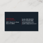 スポーツカーディーラーの名刺 名刺 (裏面)