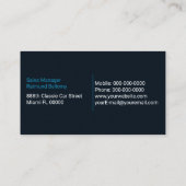 スポーツカーディーラーの名刺 名刺 (裏面)