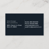 スポーツカーディーラー 名刺 (裏面)